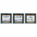 Youngs Wood Box with Boat Cleat Hanger Table Sign, Assorted Color - 3 Piece 20600